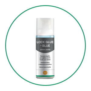 lock glue blue chemical care